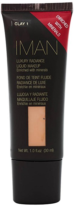 IMAN COSMETICS Luxury Radiance Liquid Makeup, Clay 1 - ADDROS.COM